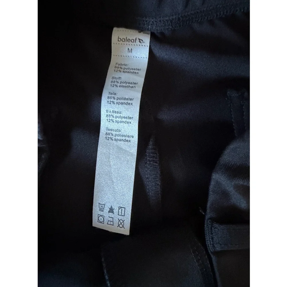 Baleaf Womens Black Athletic Golf Hiking Pants Size Medium Straight Leg Stretch